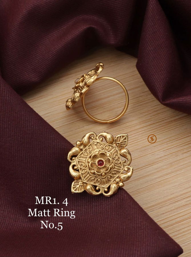 MR1 Designer Rajawadi Matt Rings Wholesalers In Delhi
